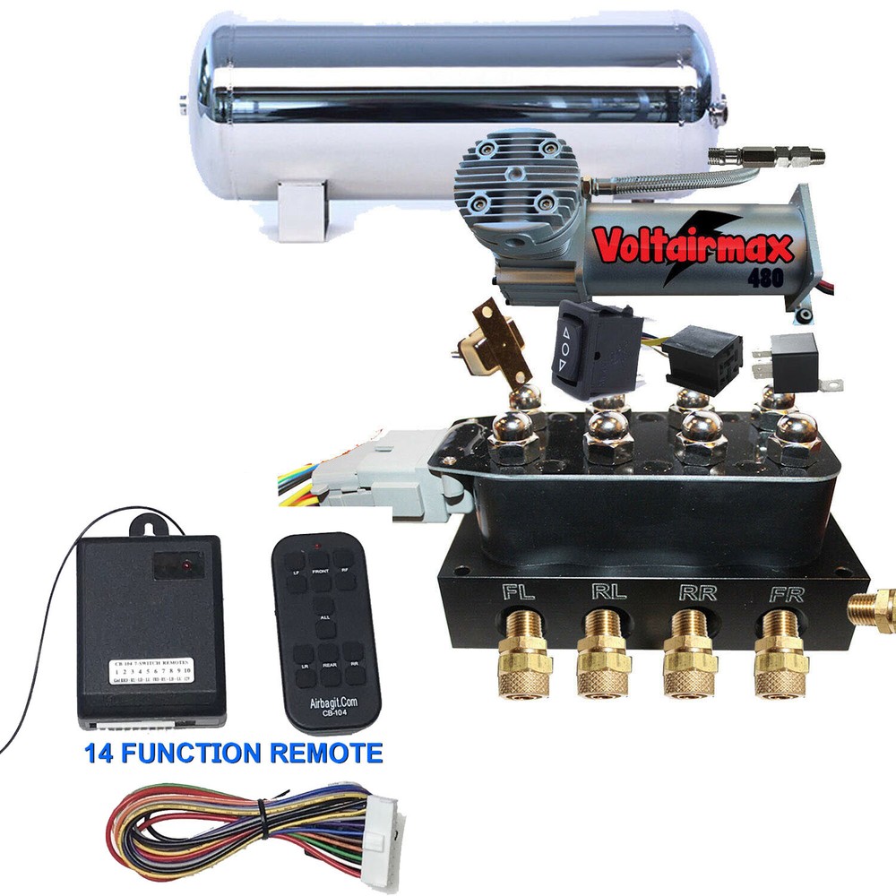 Accurate Air SwitchSpeed Air Bag Suspension  480Compressor & VU4 Valve-image