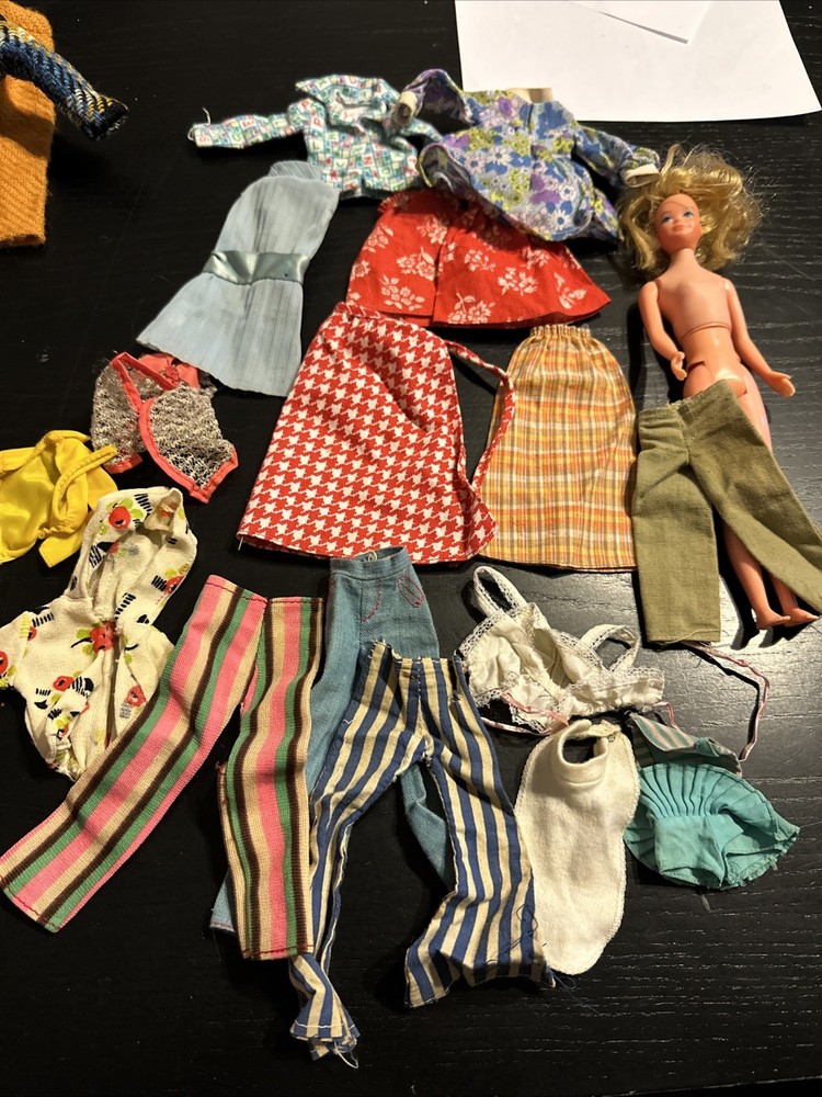 1960s/1970s Growing Up Skipper, Barbie, Barbie Clone Lot Doll And Clothes