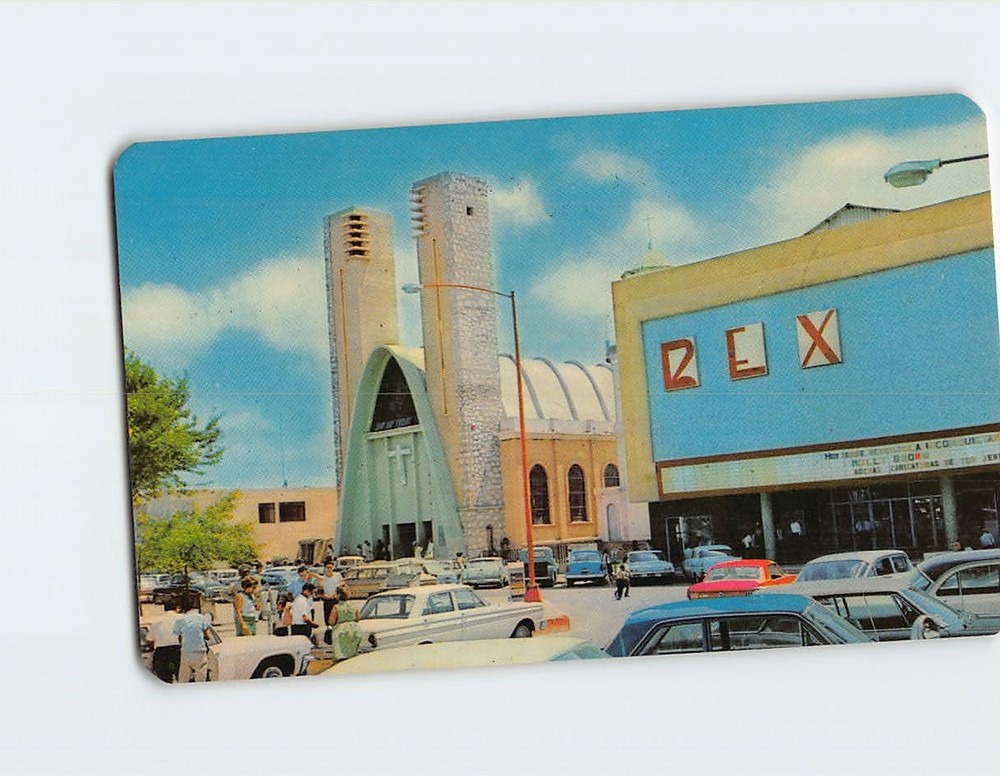 Postcard Cinema and Temple Reynosa Mexico