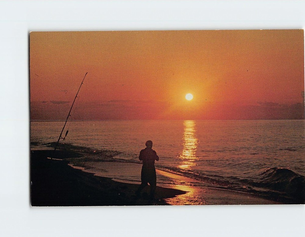 Postcard Beach Sunset Scene Cape Cod Massachusetts USA