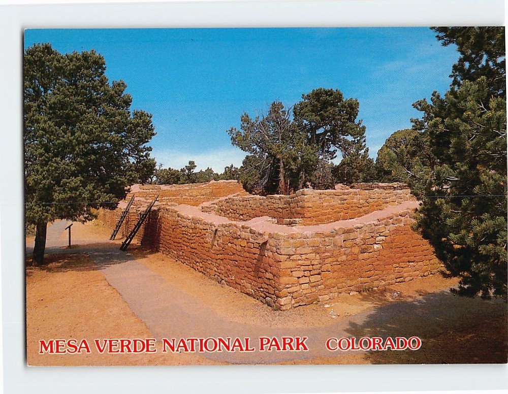Postcard Sun Temple Mesa Verde National Park Colorado USA