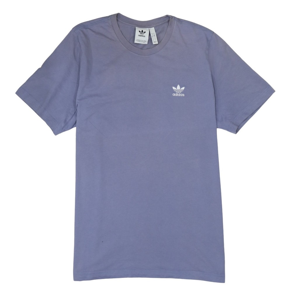 Adidas Mens T Shirt Purple Cotton Jersey Trefoil Logo Relaxed Fit Basic L