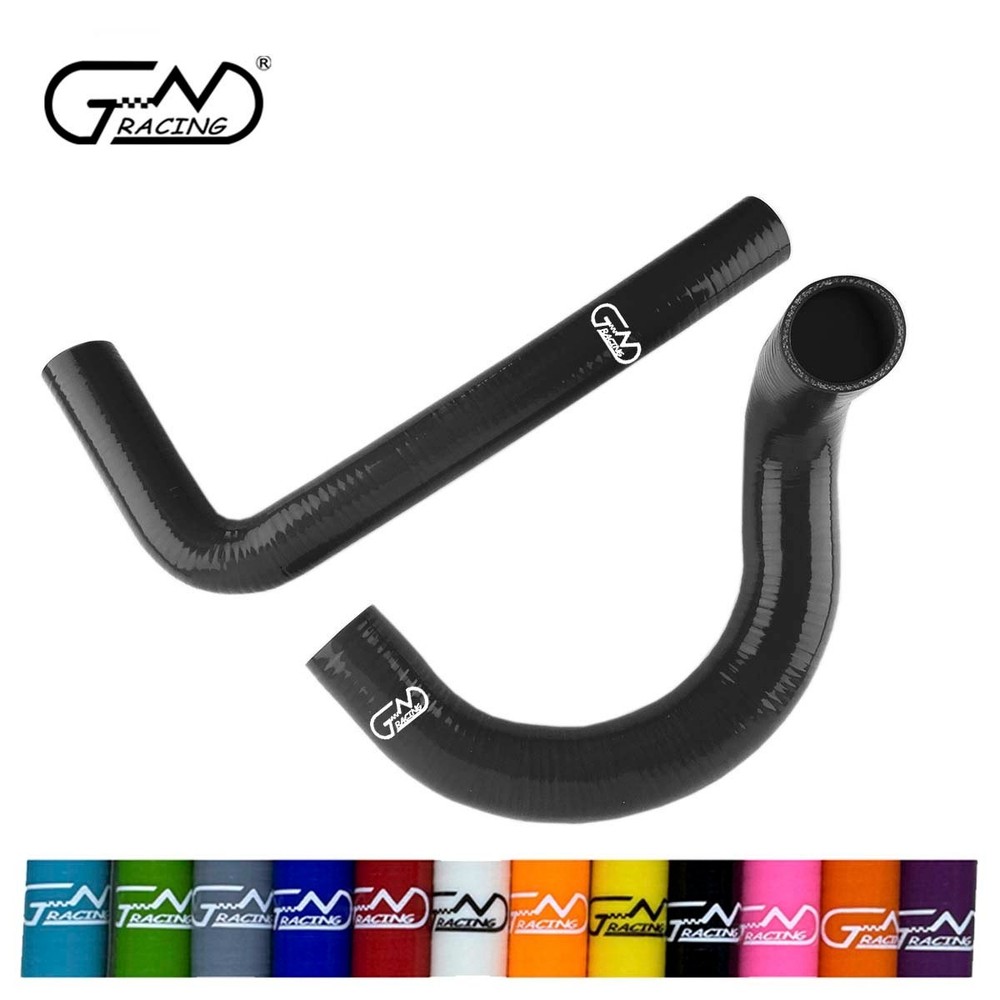 Fit 1962-1967 Chevrolet Chevy II Nova V8 l6 MT Silicone Radiator Hoses Kit Black