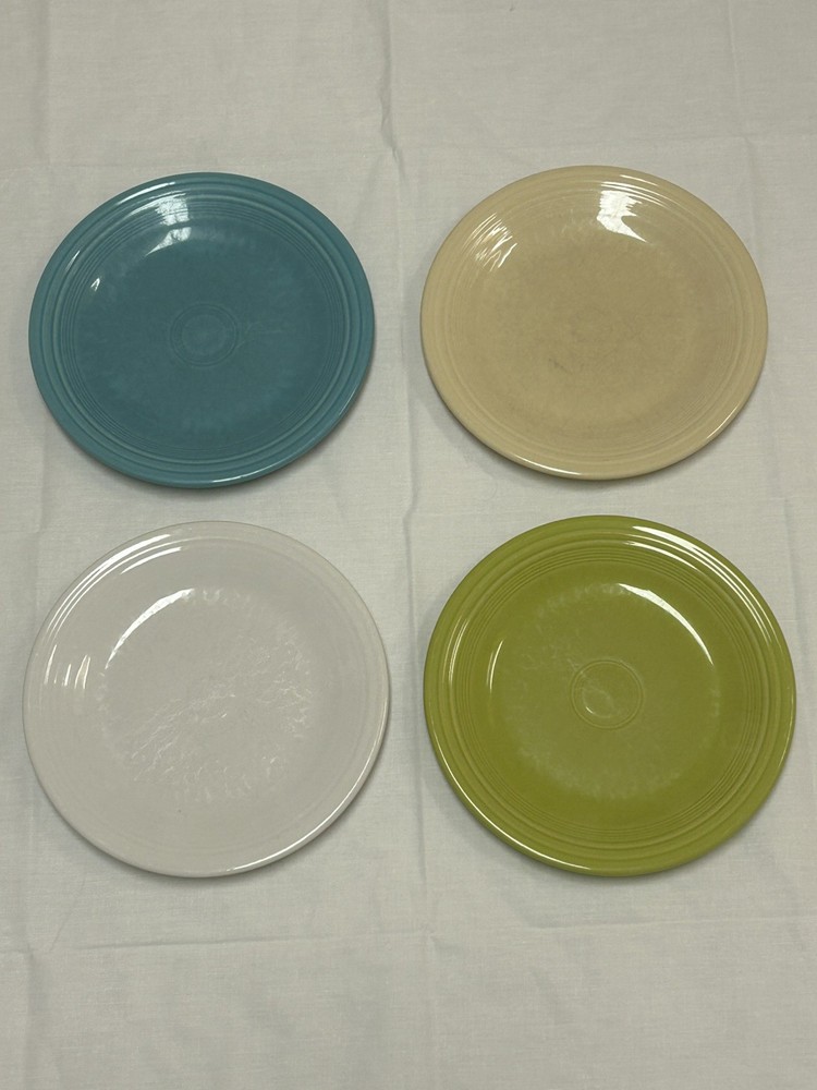 Set of 4 Fiesta Ware Homer Laughlin Assorted Colors 10.5
