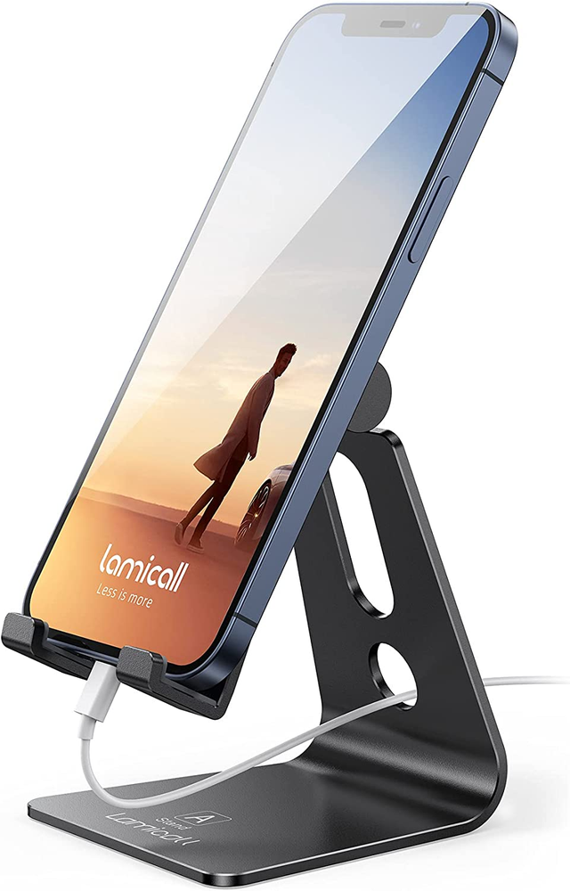 Adjustable Cell Phone Stand, Desk Phone Holder, Cradle, Dock, Compatible with Ip