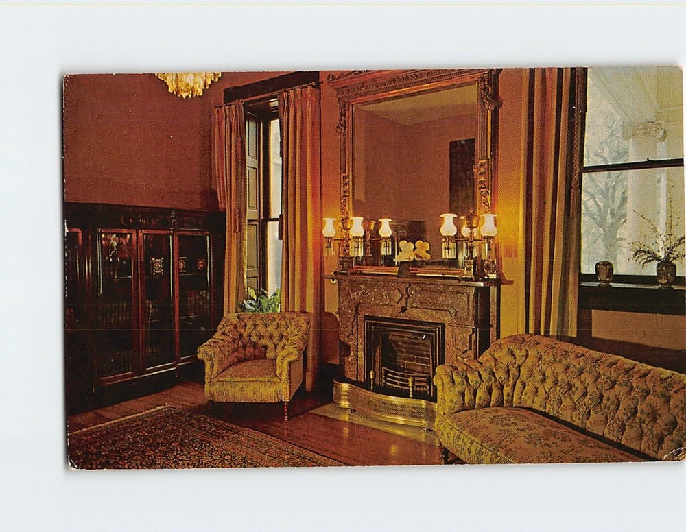 Postcard Interior Ellwood House Dekalb Illinois USA
