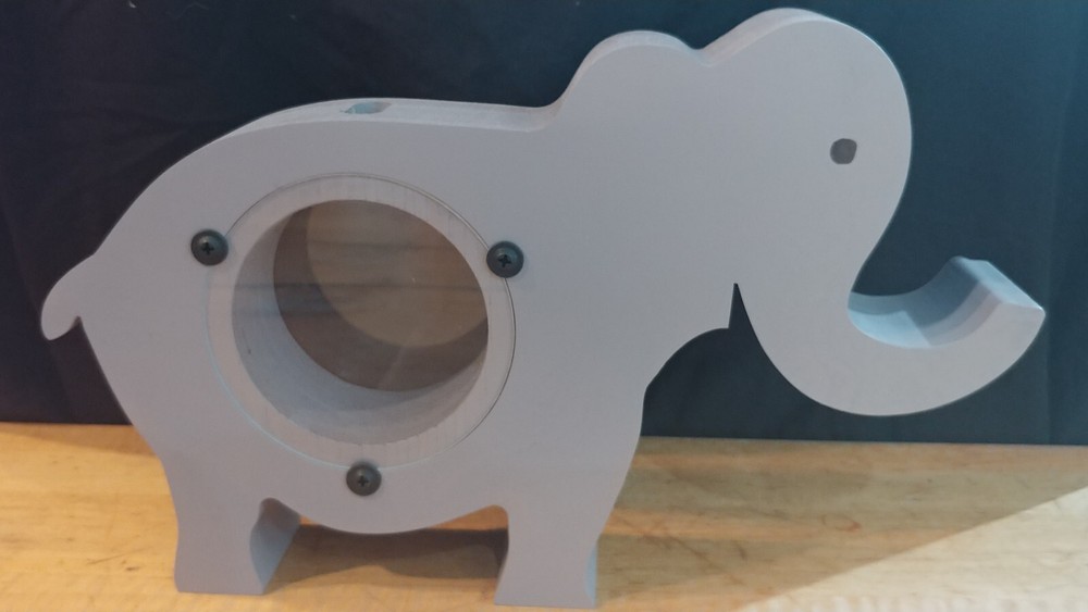 Handmade Wooden Elephant Coin Bank