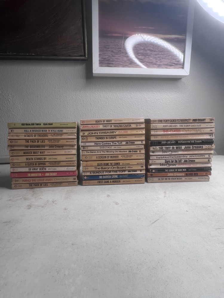BIG Lot  38 JOHN CREASEY Vintage Books TOFF SERIES Baron & The Chinese Puzzle