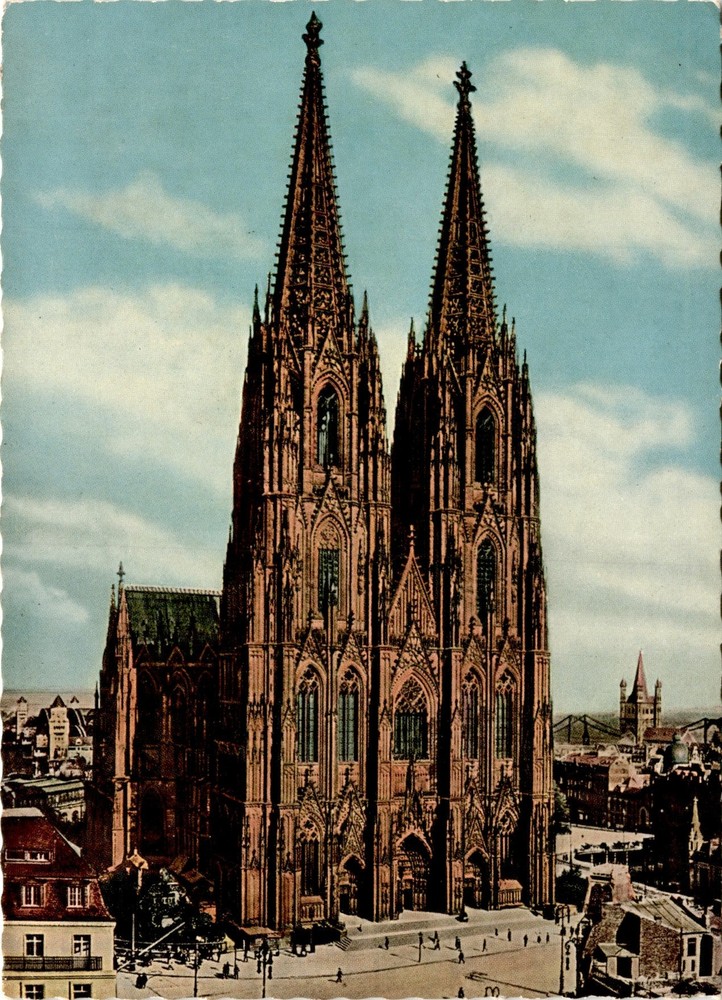 KOLN AM RHEIN, Dom Westseite, Bahnhofsbuchhandlung Ger Postcard