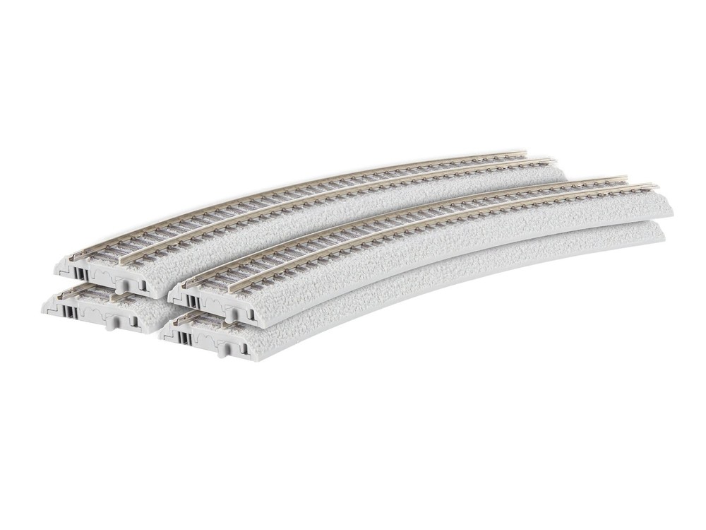 HO Scale FasTrack R20 Curve 4-Pack Train Track Pieces