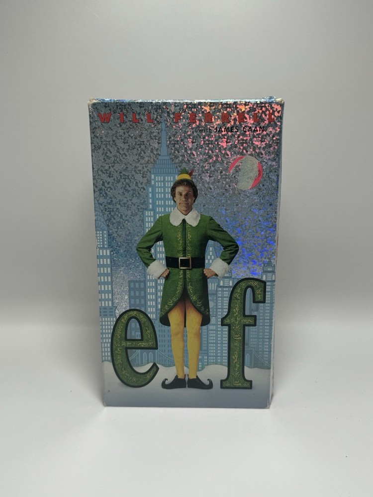 Elf (2003) VHS Will Ferrell Christmas Blockbuster rental Holographic