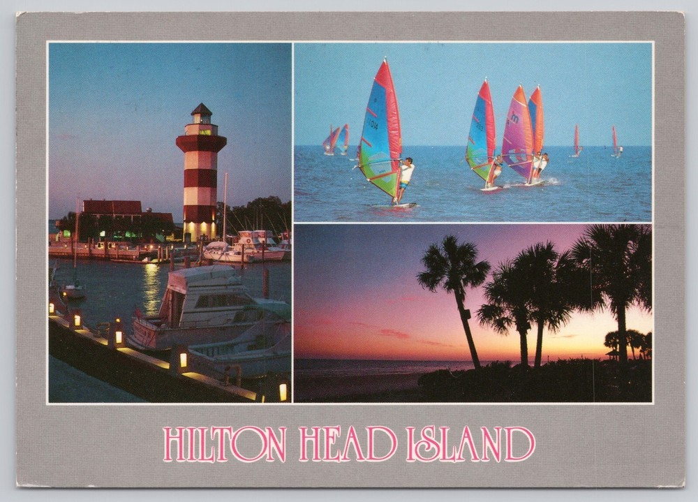 Hilton Head Island South Carolina, Landmarks, Multiview, Vintage Postcard