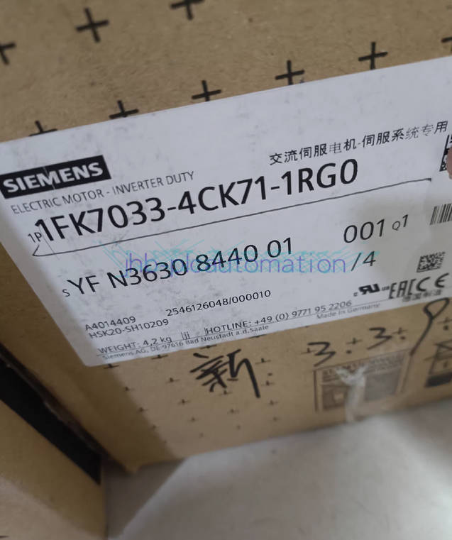ONE SIEMENS Servo Motor 1FK7033-4CK71-1RG0 New