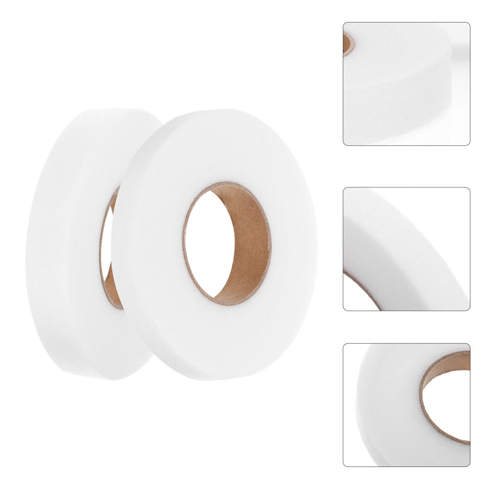 2 Rolls Seam Tape for Fabric Double Sided Cloth Curtain Hemming Clothing Repair