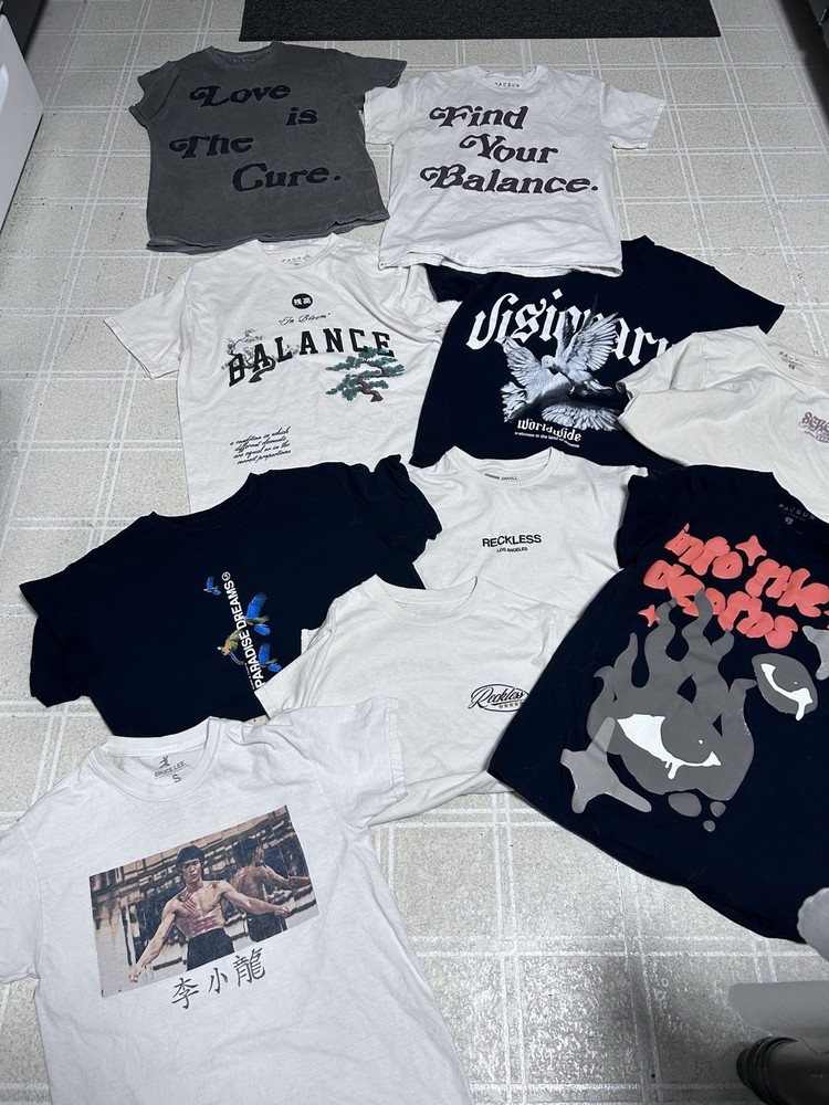Pacsun Men's Huge Lot of 10 T-shirts Size Small Fantastic !