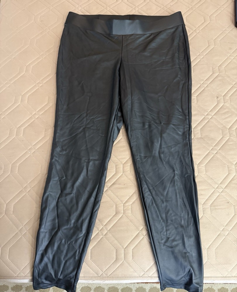 Torrid Black Faux Leather Leggings, Full Length, Signature Waist, Size 1X