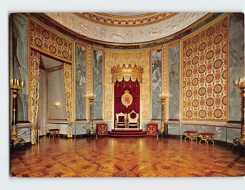 Postcard Throne Room Christiansborg Castle Copenhagen Denmark