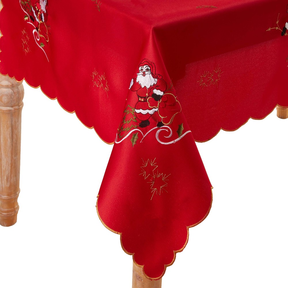 Seasonal Christmas Embroidered Design, Polyester, Red - Santa Claus, 36 Inch ...