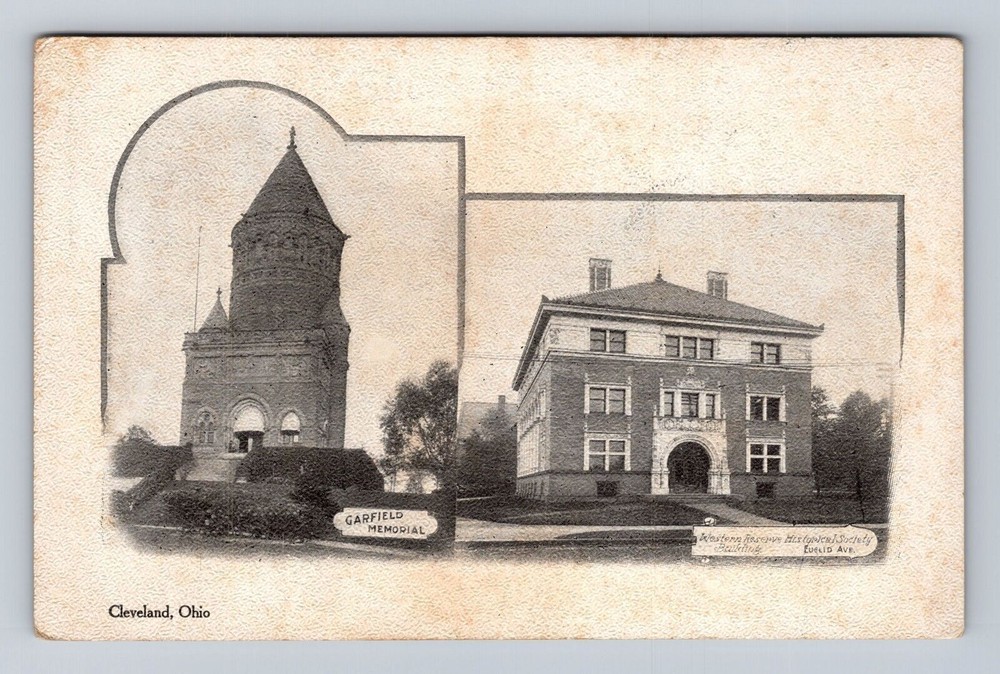 Cleveland OH-Ohio, Garfield Memorial, Antique, Vintage Souvenir Postcard
