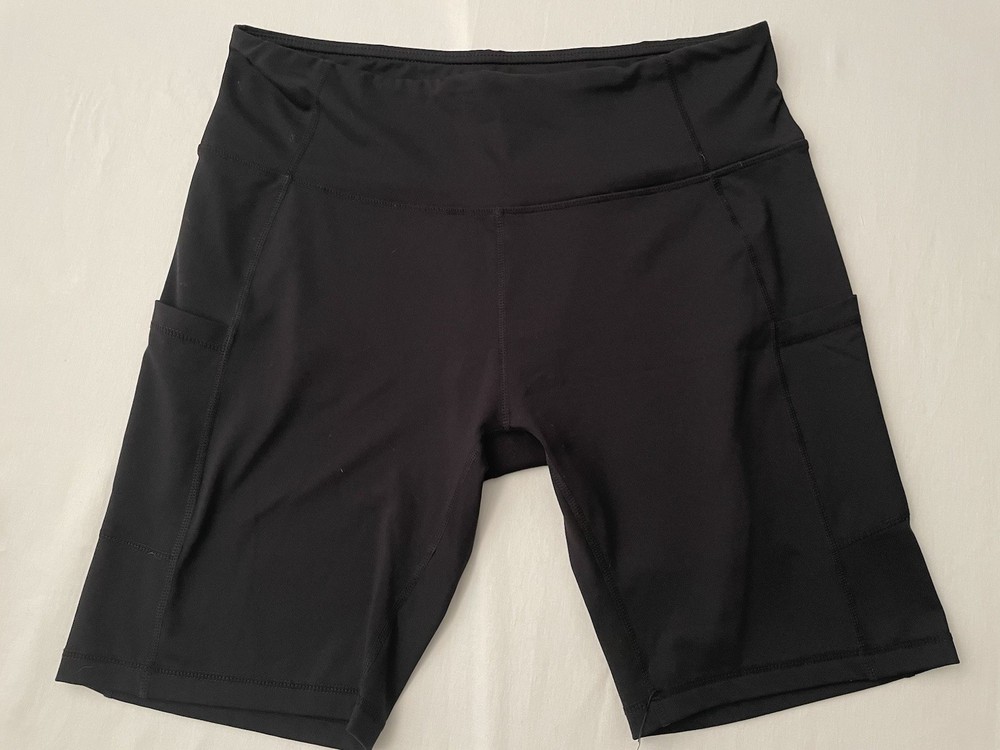 BALEAF Women’s XL Black Biker Shorts w/ Pockets, 8