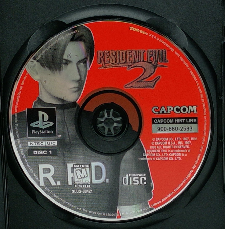 Resident Evil 2 (Sony Playstation, PS1, 1998) - Disc 1 Only, Tested