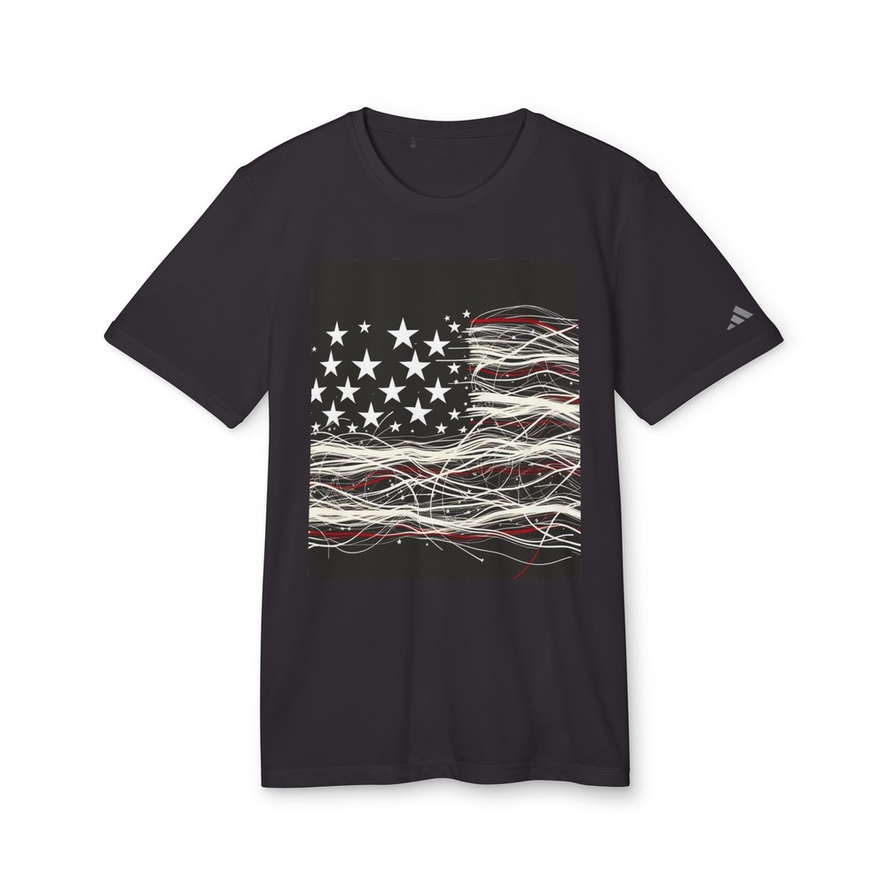 designer adidas Unisex Sport T-shirt american flag surreal art men women teens