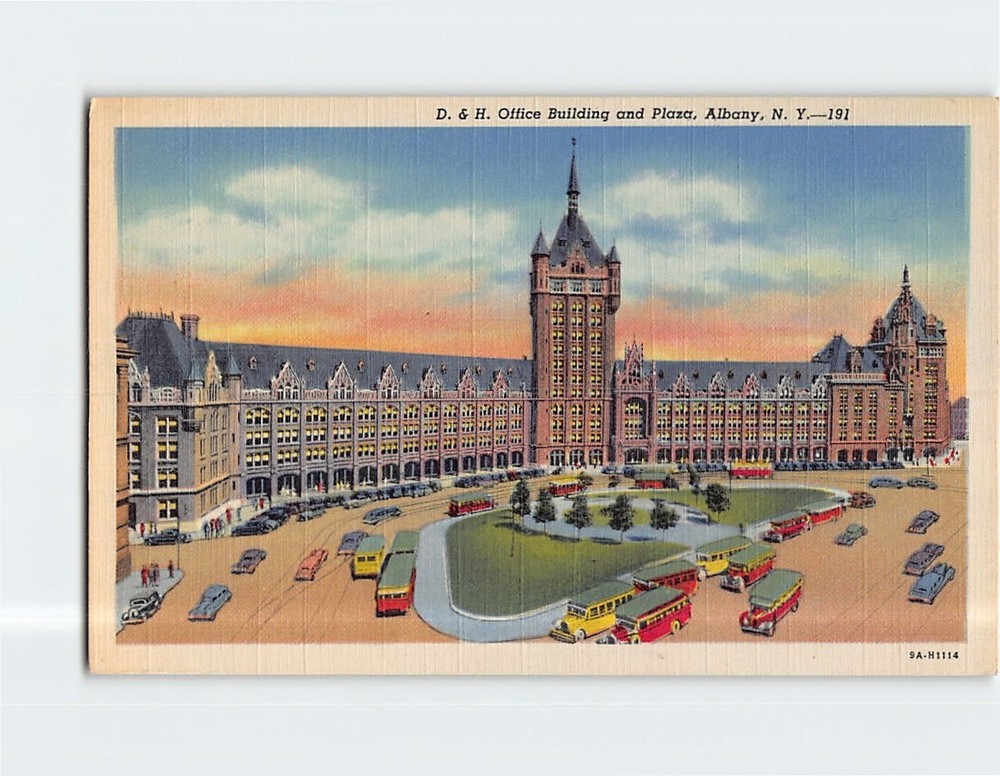Postcard D & H Office Building and Plaza Albany New York USA