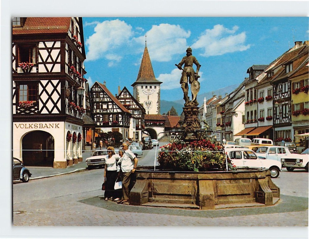 Postcard Markplatz Gengenbach Germany