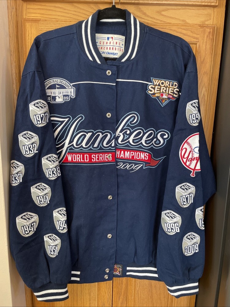 NY Yankees 2009 World Series Jacket 27th Time Champions XL EUC
