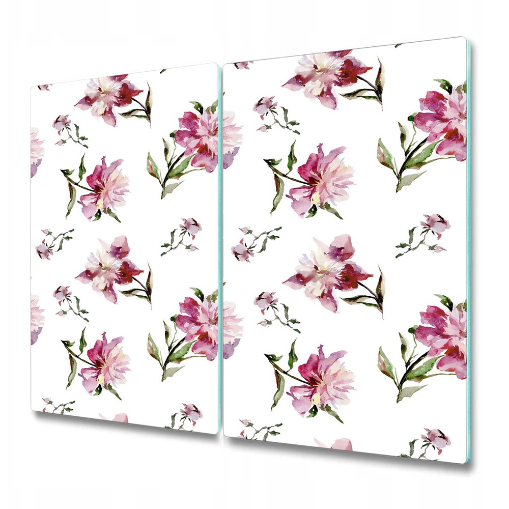 Glass Surface Protector Worktop saver Falling Watermelon Peonies 2x30x52