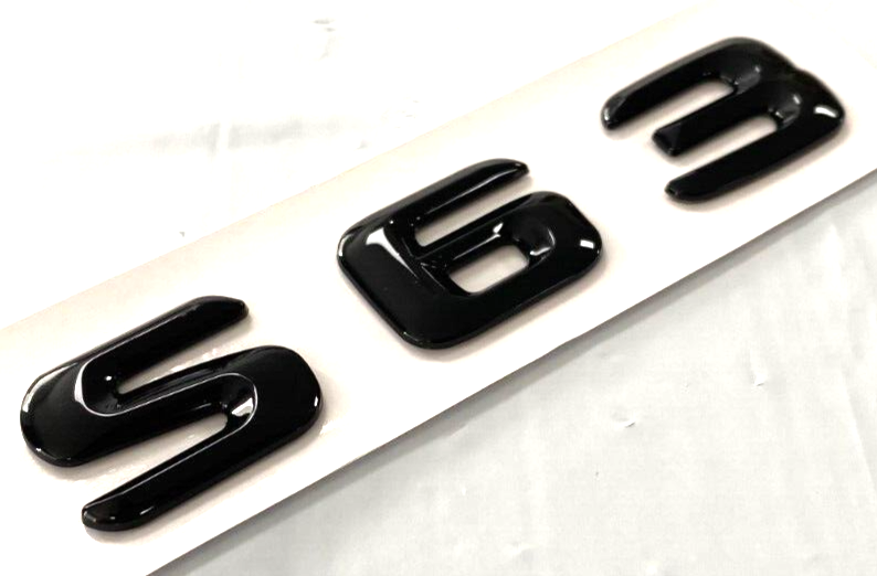 GLOSS BLACK S63 FOR MERCEDES S63 REAR TRUNK EMBLEM BADGE NAMEPLATE