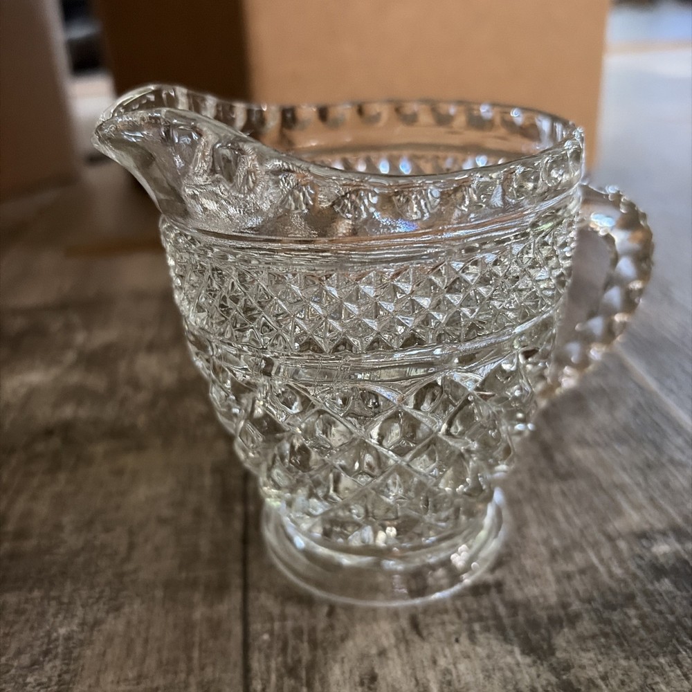 Vintage Anchor Hocking Wexford Glass Creamer Pitcher