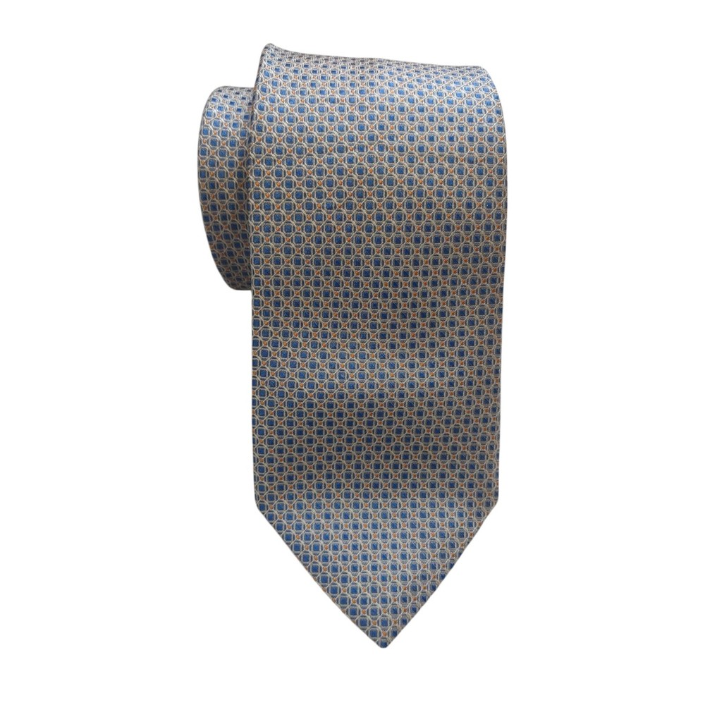 John W Nordstrom Tie 100% Italian Silk Geometric