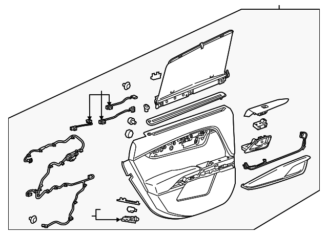 Genuine GM Medium Titanium Rear Driver Side Door Panel 22952397