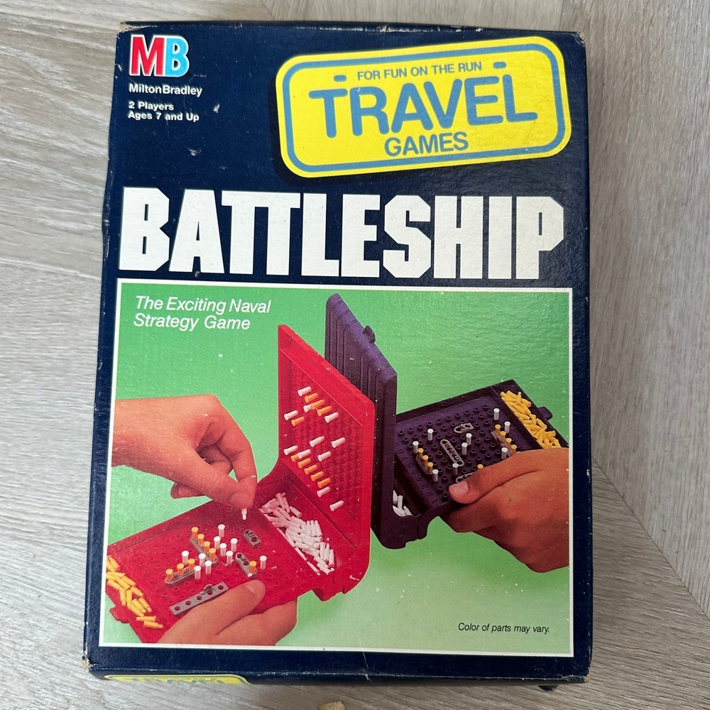 New MB Milton Bradley Travel Games Battleship Vintage 1989