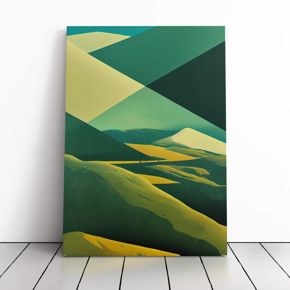 Tranquil Mountain Landscape No.2 Canvas Wall Art Print Framed Picture Home Decor