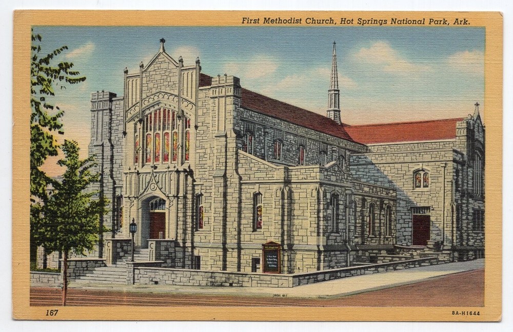 1940s? Linen - CLOSEOUT - First Methodist Church - Hot Springs Nat'l Park, AR