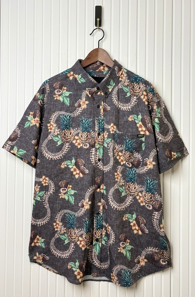 RSVLTS Spineapple Mens Button Up KUNUFLEX Shirt XL All Over Print Unique Limited