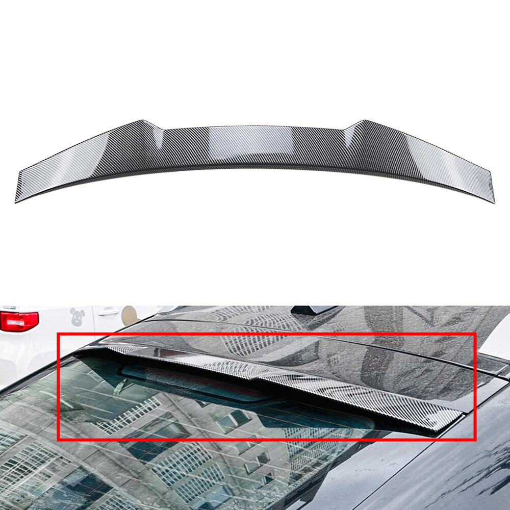 Carbon Look Rear Window Roof Spoiler Wing Lip For BMW X6 E71 E72 2008-2014