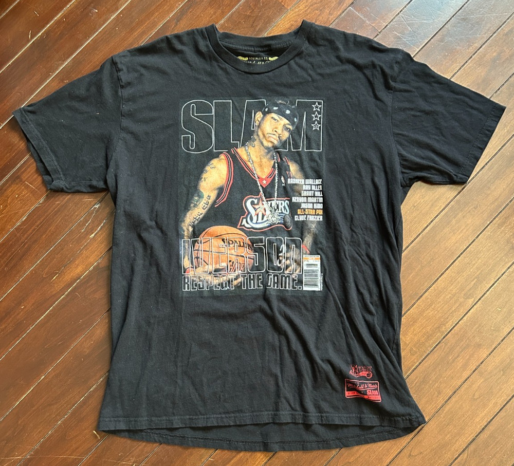 Mitchell & Ness Vintage Slam Iverson T-Shirt, Men's XL