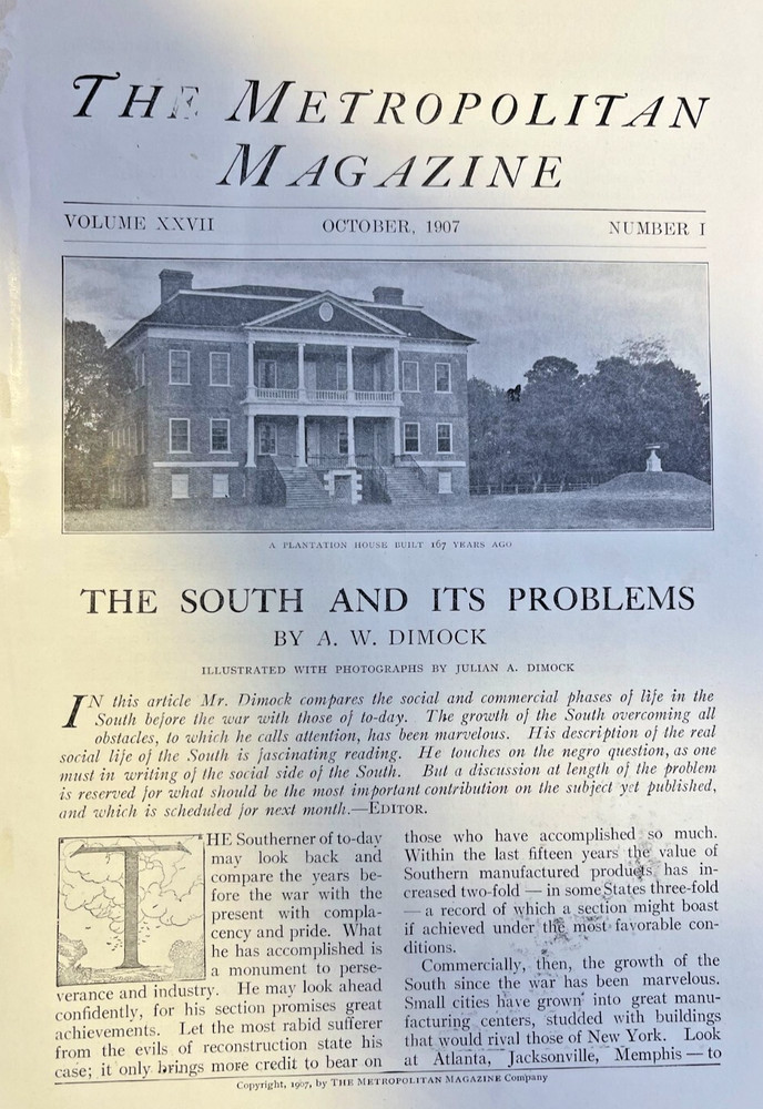 1907 Problems of Southern Blacks illustrated