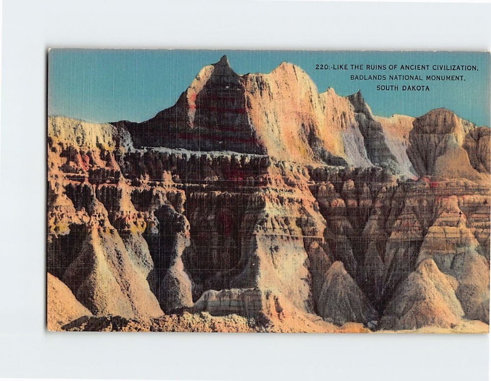 Postcard Badlands National Monument South Dakota USA