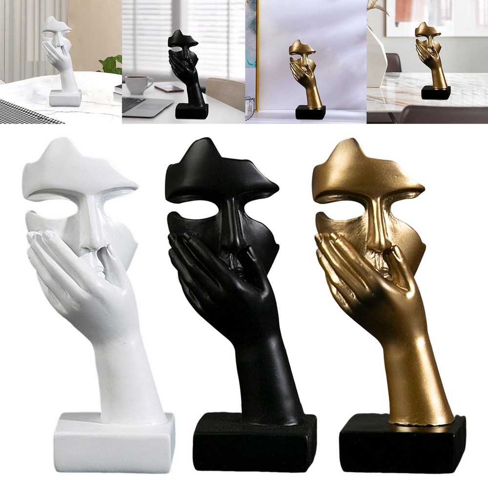 Abstract Thinker Statue Figurine Collection Crafts Creative Desktop Human Face
