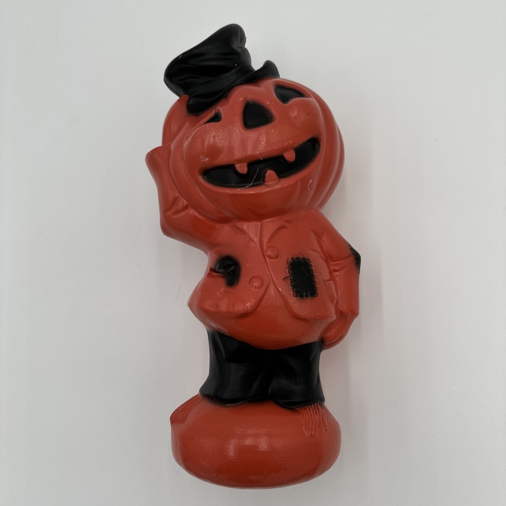 Vintage Inspired Ashland Halloween Blow Mold Pumpkin Scarecrow - Does Not Stand