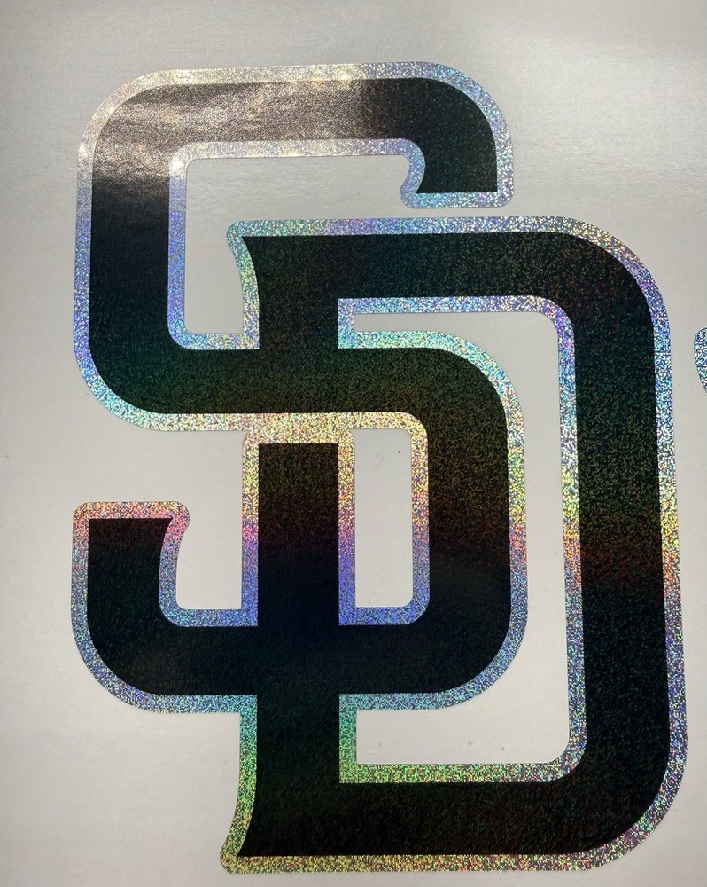 San Diego Padres Holographic Tiny Sparkle Vinyl Decal