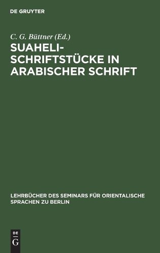 Suaheli-Schriftstücke in Arabischer Schrift (Hardback)