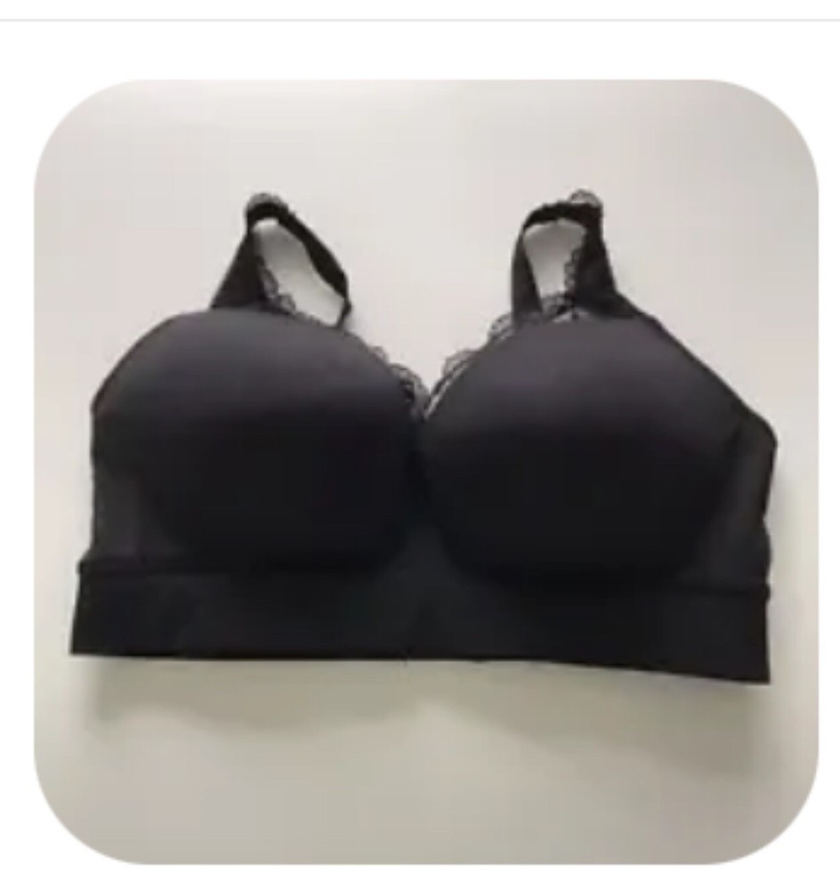 Pretty Secrets Black Non Wired Padded Bra 38F Full Coverage Bralette