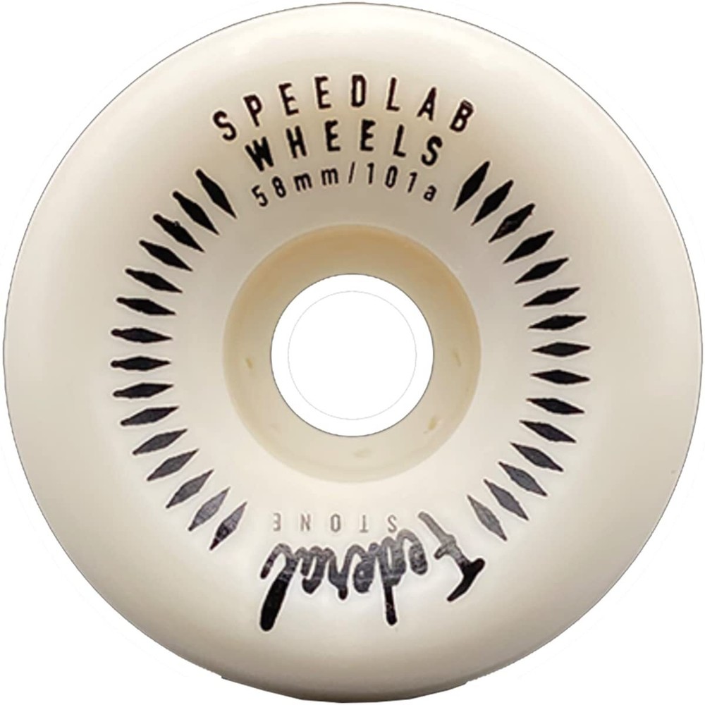 Speedlab Federal Stone 58mm 101a White Skateboard Wheels (Set of 4)