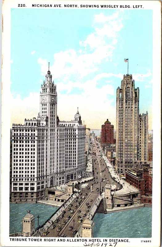 Postcard TOWER SCENE Chicago Illinois IL m/09 AM7829