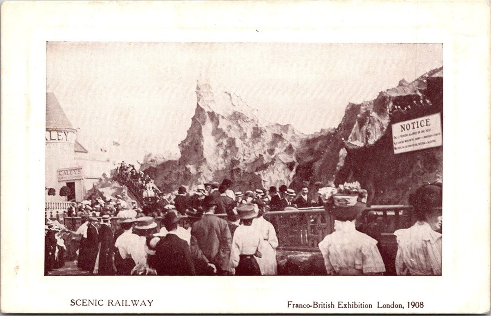 Dr Jim Stamps Postcard Scenic Railway Franco British Exhibition London 1908